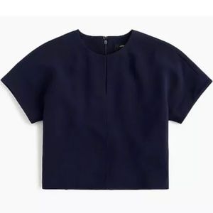 J.Crew cap-sleeve top - navy - size 2 - Retail $89 New with Tag